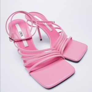 Zara high heeled sandals with thin straps